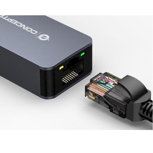 CONCEPTRONIC ABBY12G ADATTATORE ETHERNET INTERFACCIA USB TYPE-C 10/100/1.000/2.500 Mbps GRIGIO